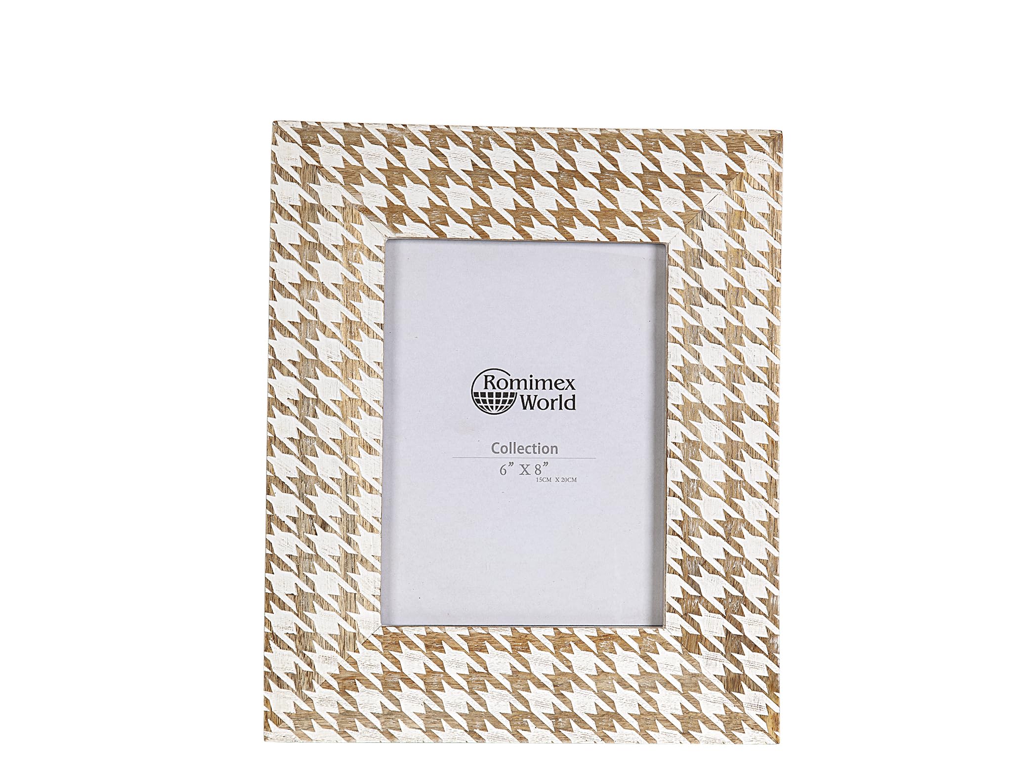 Cadre photo en bois blanc et naturel pour décoration intérieure