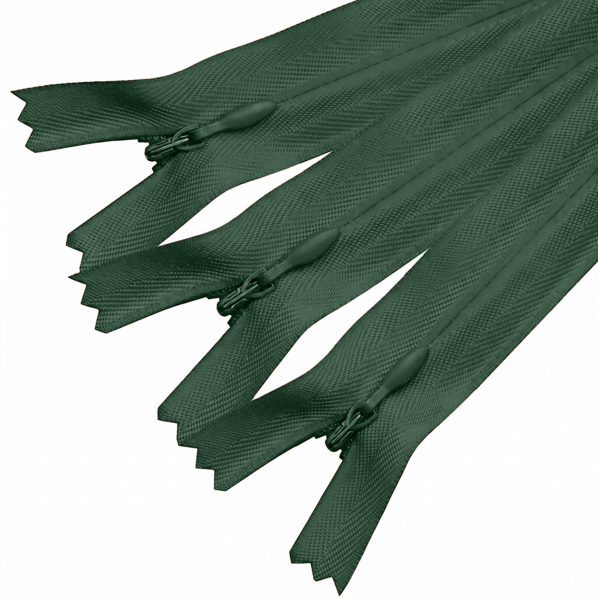 Sawoake unsichtbare Reißverschlüsse #3, Schwarze Nylon-Spule Reißverschlüsse 3-Pack für Nähen, Röcke, Taschen, Kissen