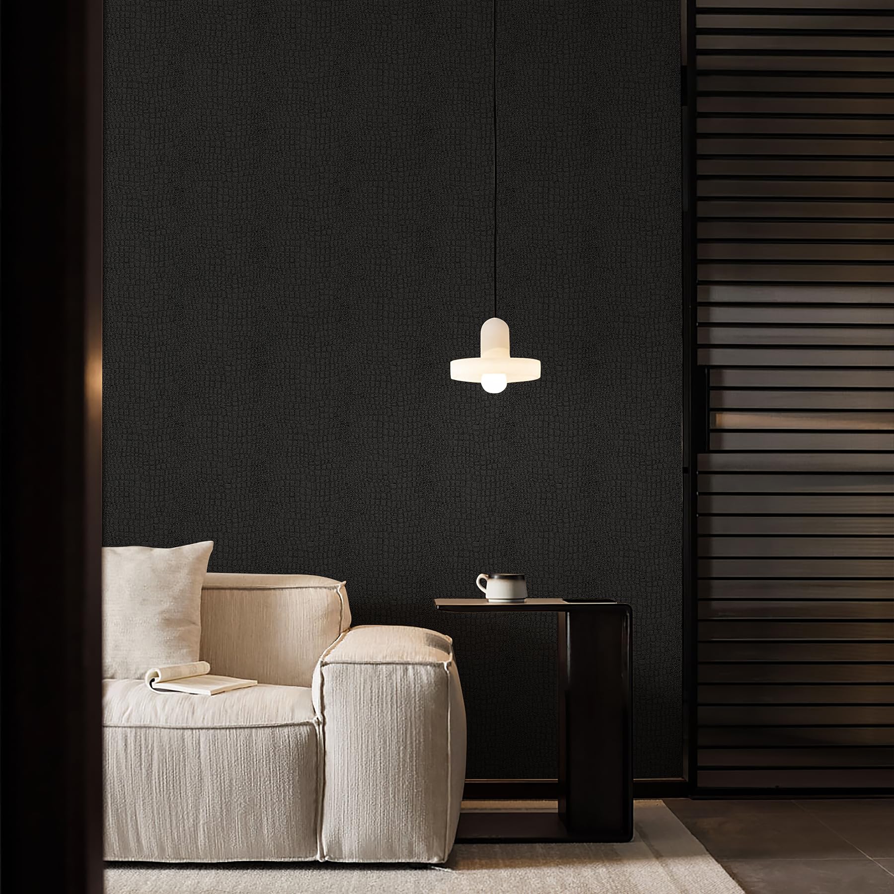 Yenhoe Black Wallpaper Peel And Stick Black Contact Paper Geoetric Peel And Stick Wallpaper 17