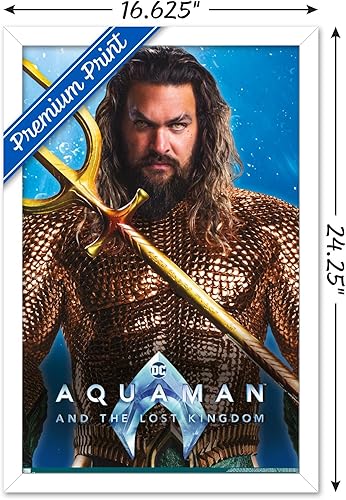 Miniatura 3 de Trends International DC Comics Movie Aquaman y el Reino Perdido - Póster de pared de Aquaman, 14.72 x 22.37 pulgadas, versión enmarcada en blanco
