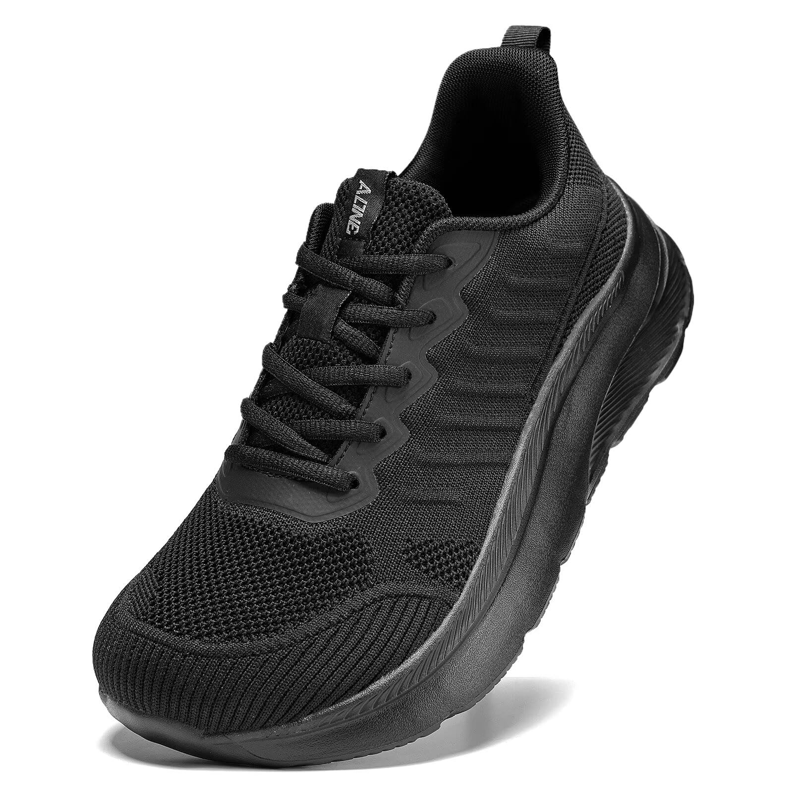 Pozvnn Mens Wide Walking Shoes Soft Sole Non Slip Running Comfortable Tennis Breathable Athletic Gym Workout Sport Sneakers