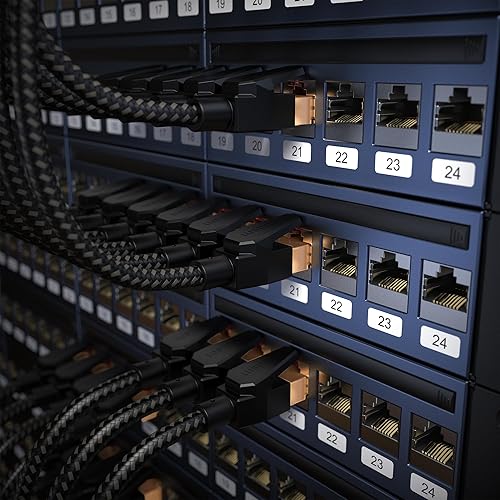 Miniatura 5 de Cable Ethernet Cat 8 de 15 pies, cable de red LAN de alta velocidad resistente chapado en oro RJ45 de 25 pies, 30 pies, 40 pies, 50 pies, 60 pies,