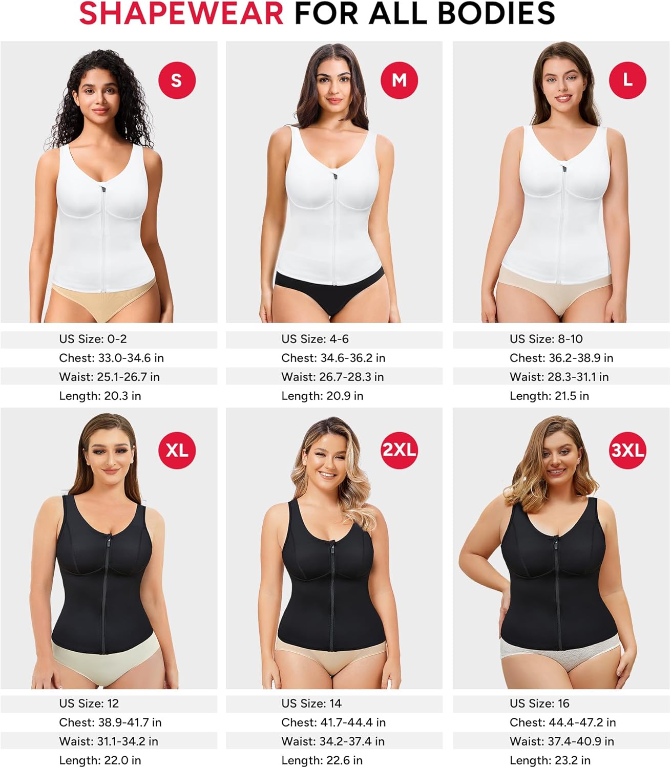 Gotoly Women's Compression Tank Tops Triple Tummy Control Workout Tops Shapewear Camisole Cami Shaper with Zipper Body Shaper - Image 6