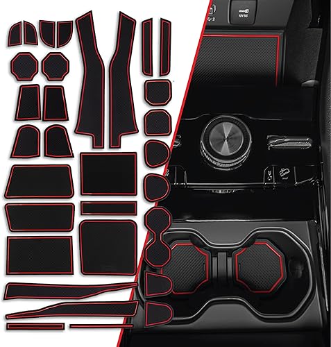 Miniatura 23 de CupHolderHero Compatible con accesorios Jeep Wrangler JK 2011-2017, insertos interiores antideslizantes antipolvo, tapetes de revestimiento