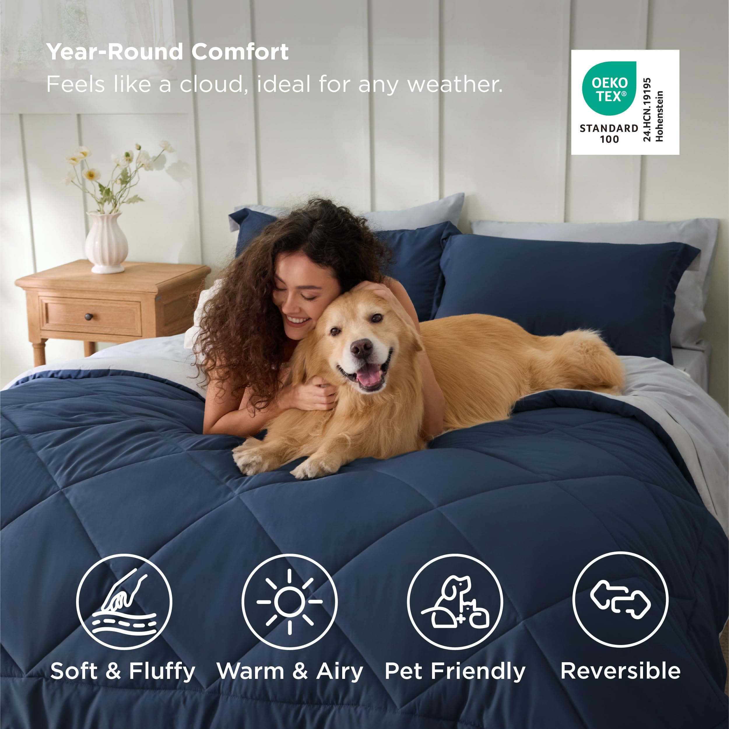 Amazon.com: Bedsure California King Comforter Set - 7 Pieces
