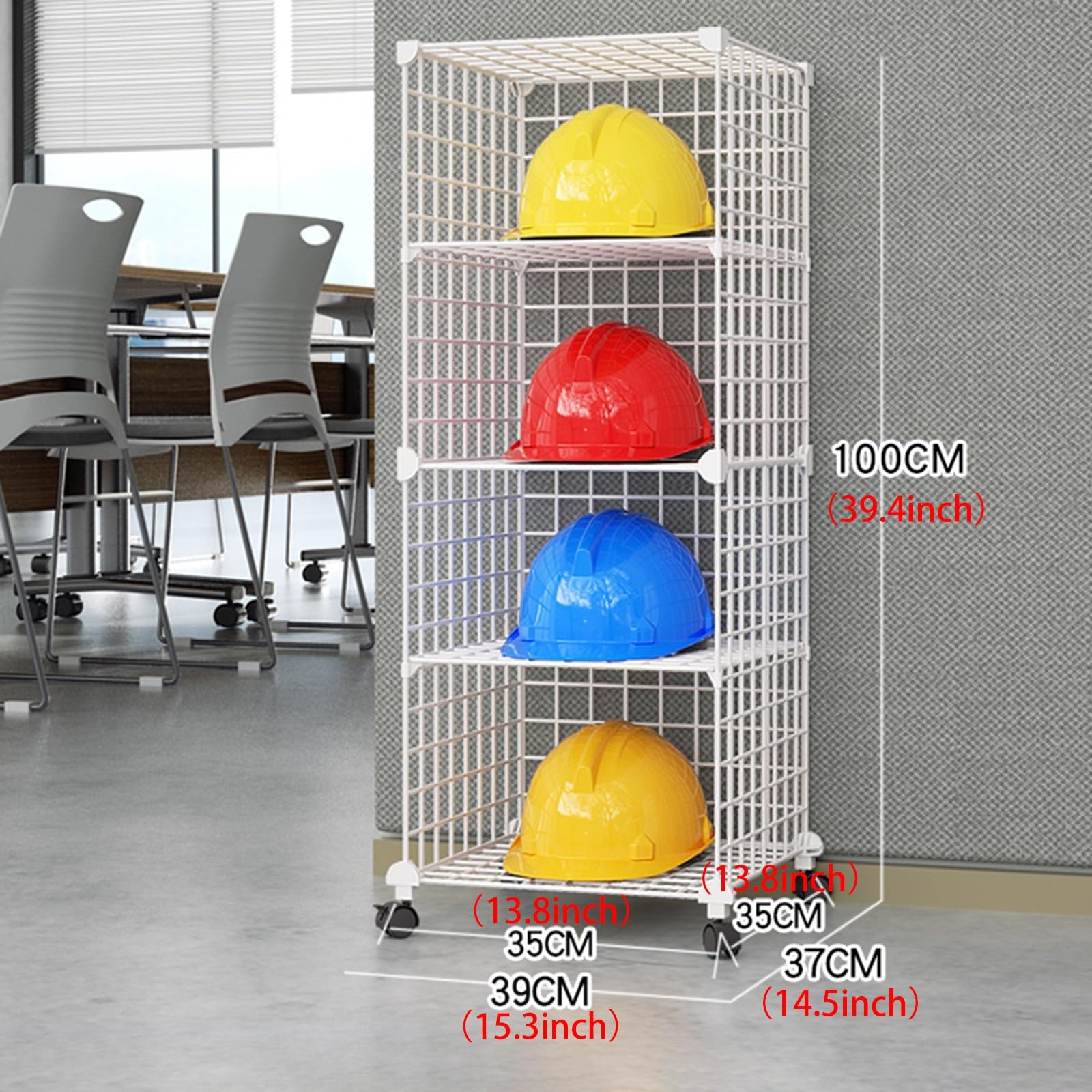 Casque Chantier Supporteur de Chapeau Dur empilable, Rack de Stockage de Bureau Multifonctionnel pour fichiers/Chapeaux, Casques de Grande capacité pour la Construction