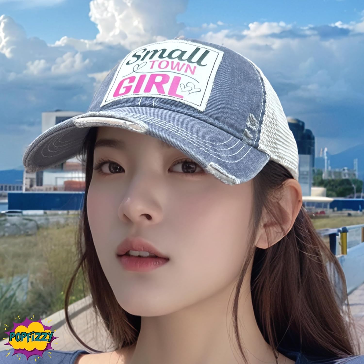 Popfizzy Funny Trucker Hats for Women and Men, Adult Humor Caps, Birthday Gifts for Men and Women, Distressed Baseball Cap