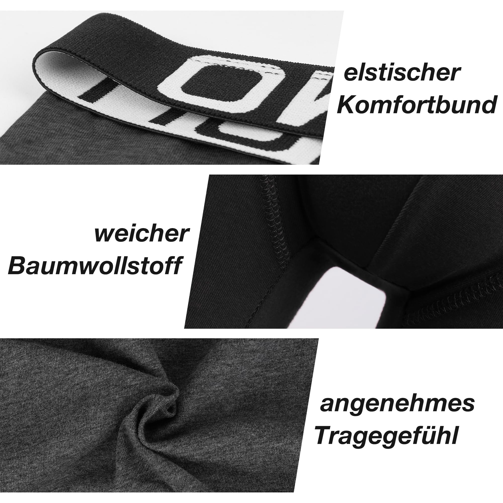 L&K Boxershorts Herren Unterhosen Männer 5er/10er Pack aus Baumwolle – Bequeme Herren Unterwäsche, Atmungsaktiv & Formstabil