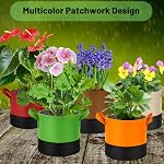 3 Gallon Fabric Grow Bags 5-Pack, 350G Heavy Duty Nonwoven Fabric Pots with Handles, Breathable Grow Planter for Vegetables Flowers Indoor Outdoor Gardening