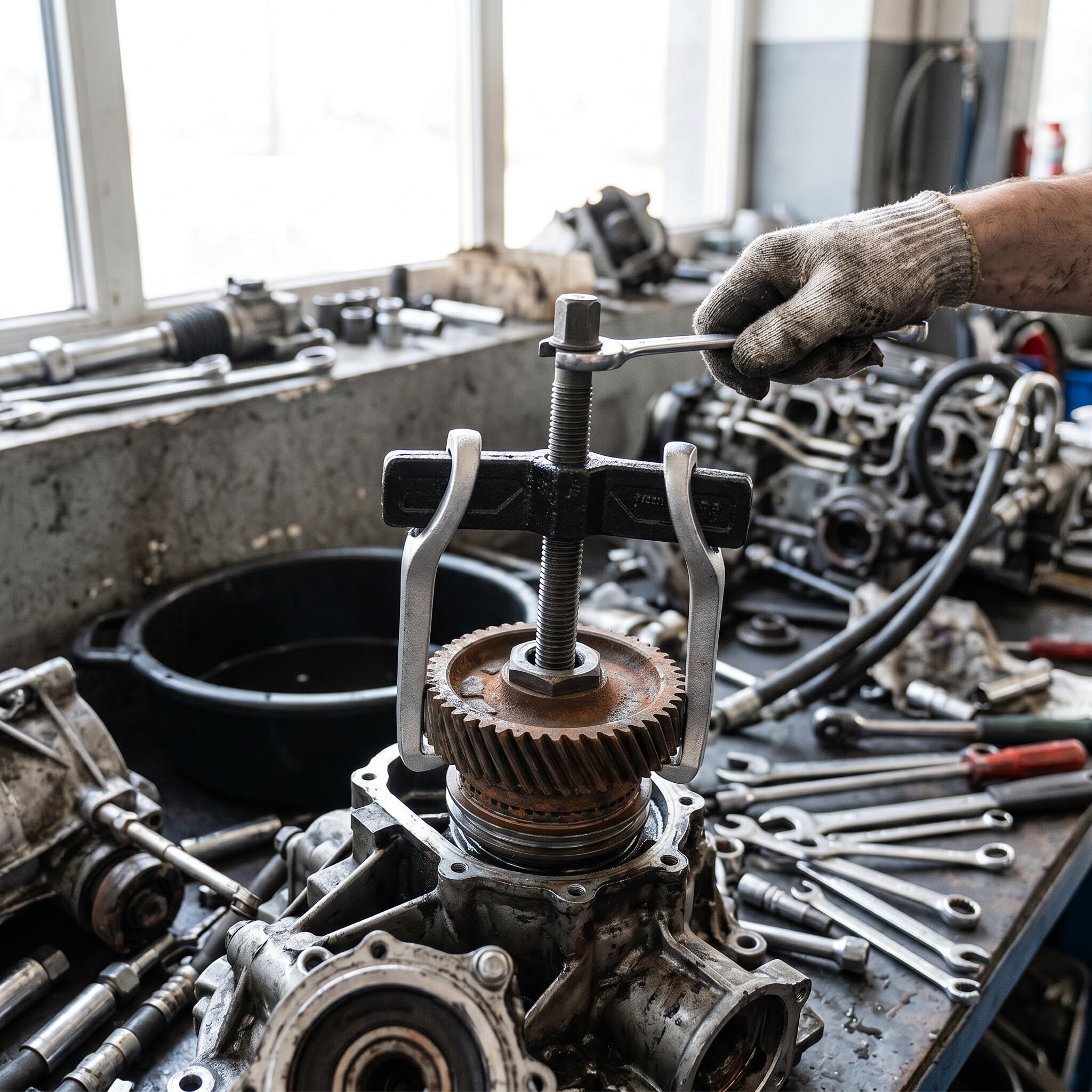 Regulowany ściągacz do łożysk z 2 szczękami do demontażu małych łożysk kół zębatych i koła pasowego 4/6/8 cali narzędziem dla mechaników
