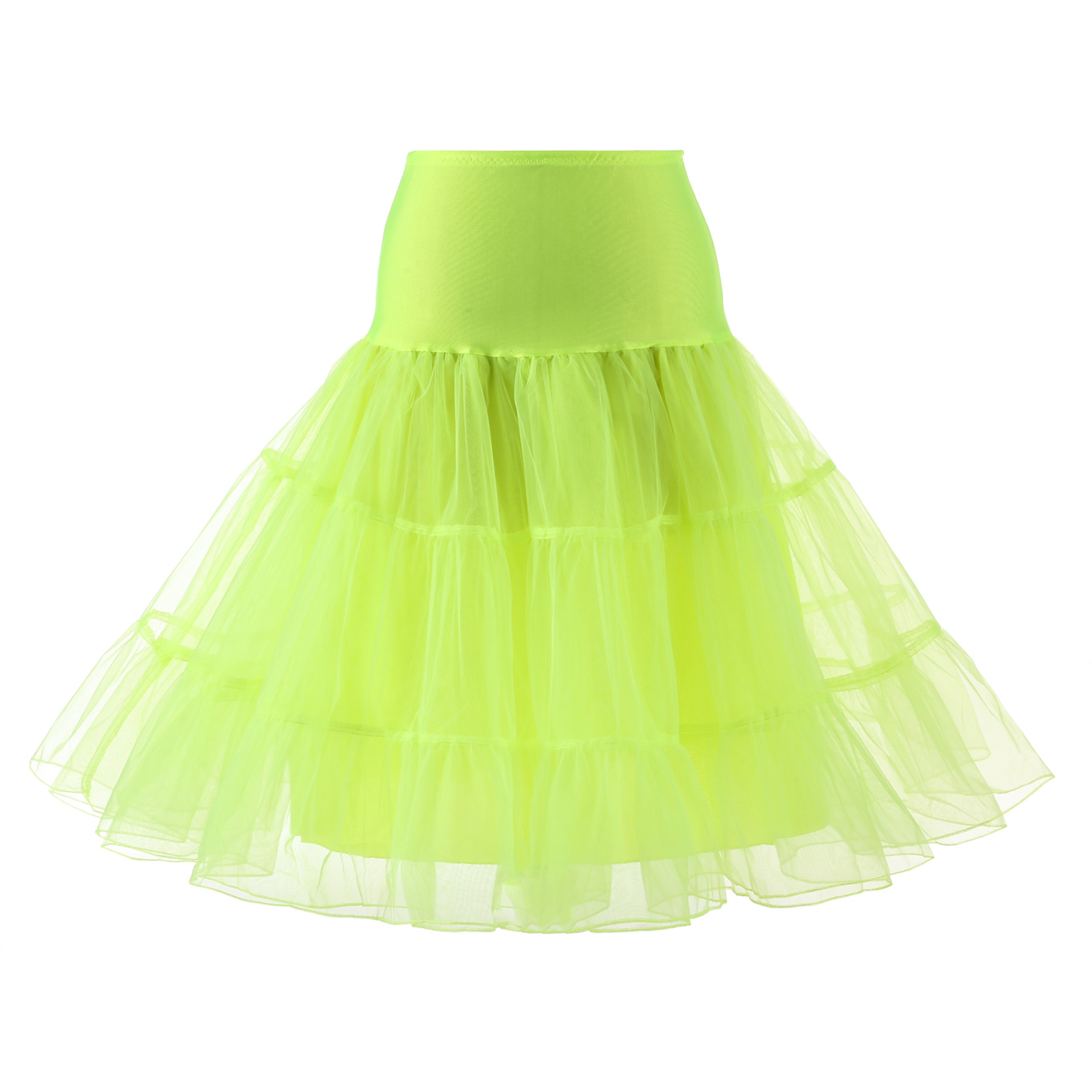 WOWBRIDAL Women's Vintage 50s Rockabilly Petticoat 25.59" Length Tutu Underskirt