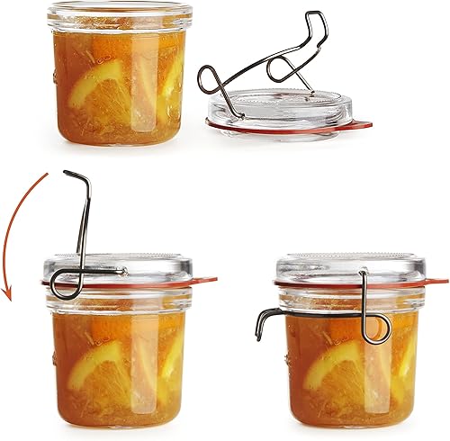 Miniatura 5 de Luigi Bormioli Lock-Eat - Tarro de vidrio XL de 17 onzas, 1 pieza, transparente