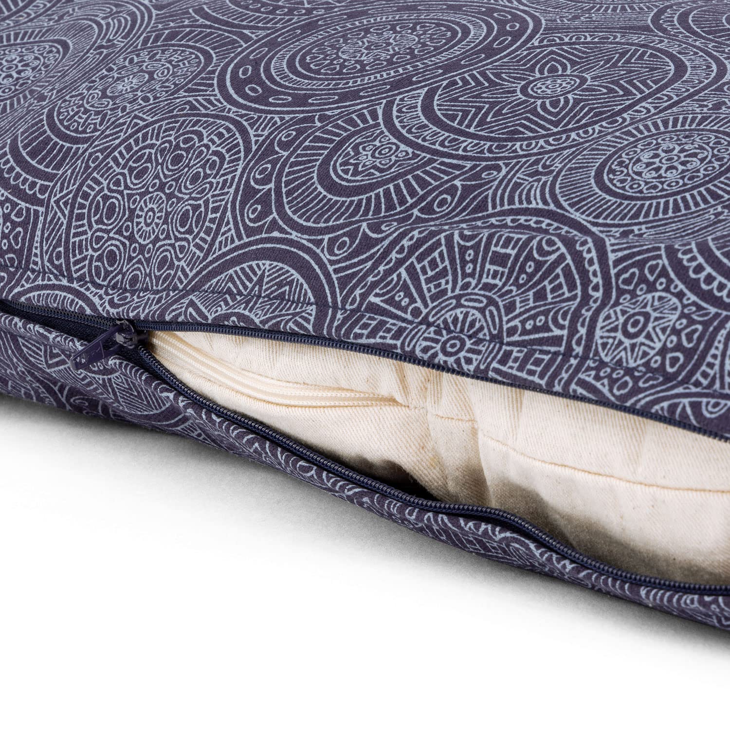 Bodhi ZABUTON - Esterilla de meditación (100% algodón, con funda lavable de 100% algodón), diseño de Maharaja