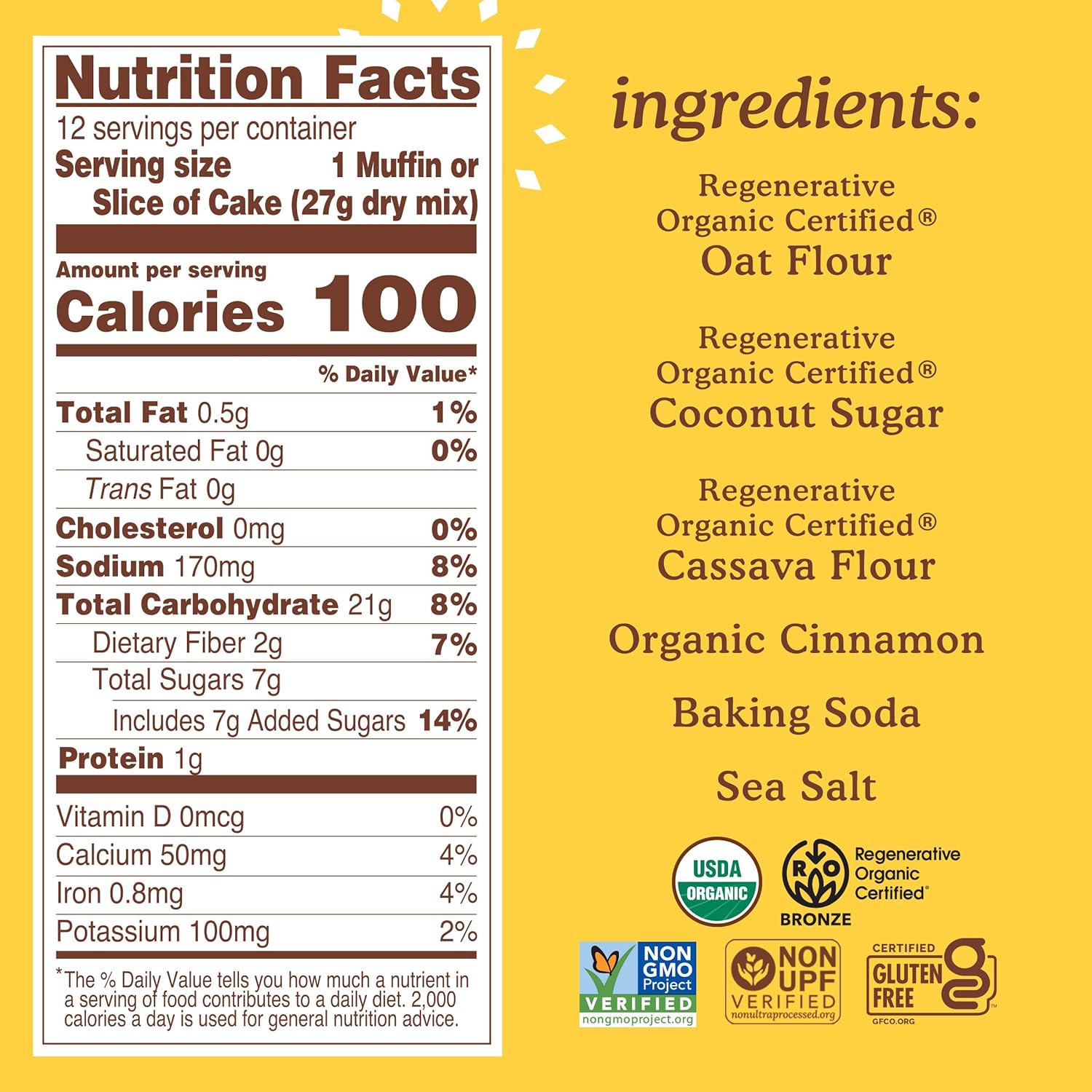 Oat Flour Cinnamon Swirl Muffin Mix 6pk