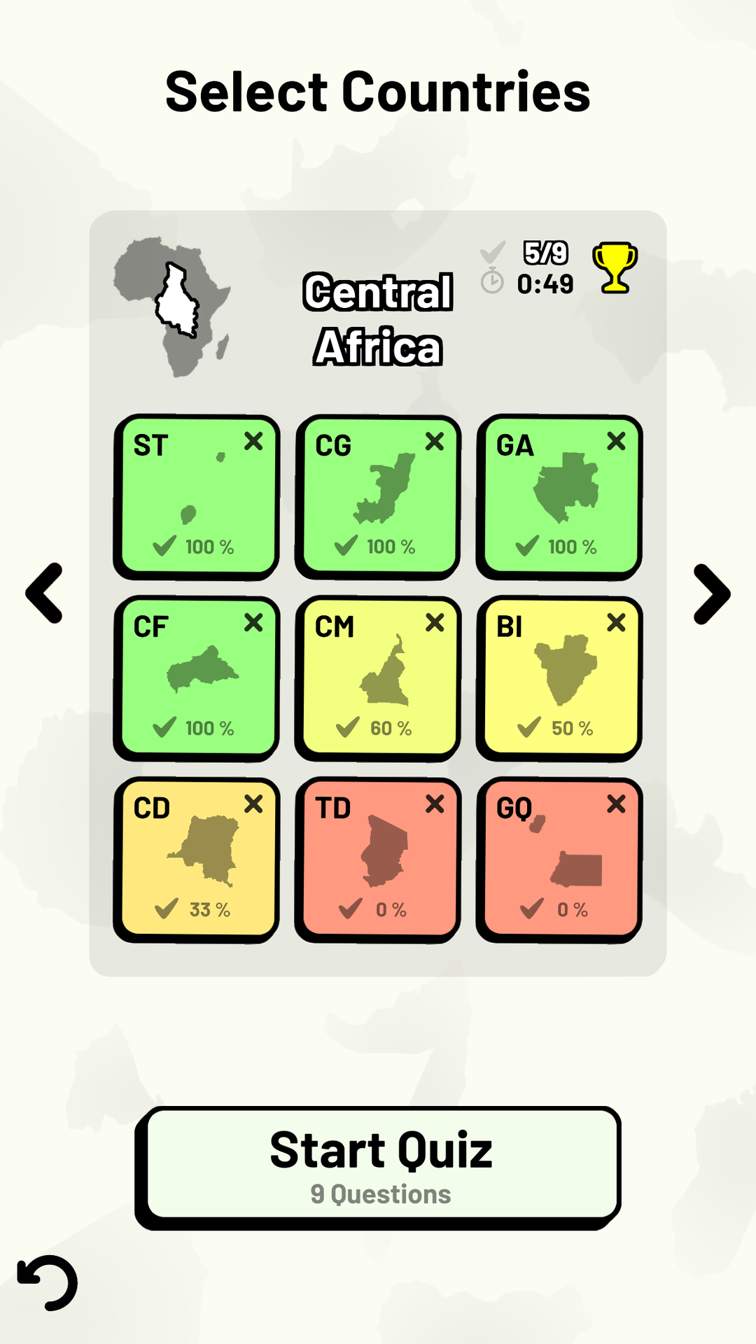 Countries of Africa Quiz App on Amazon Appstore