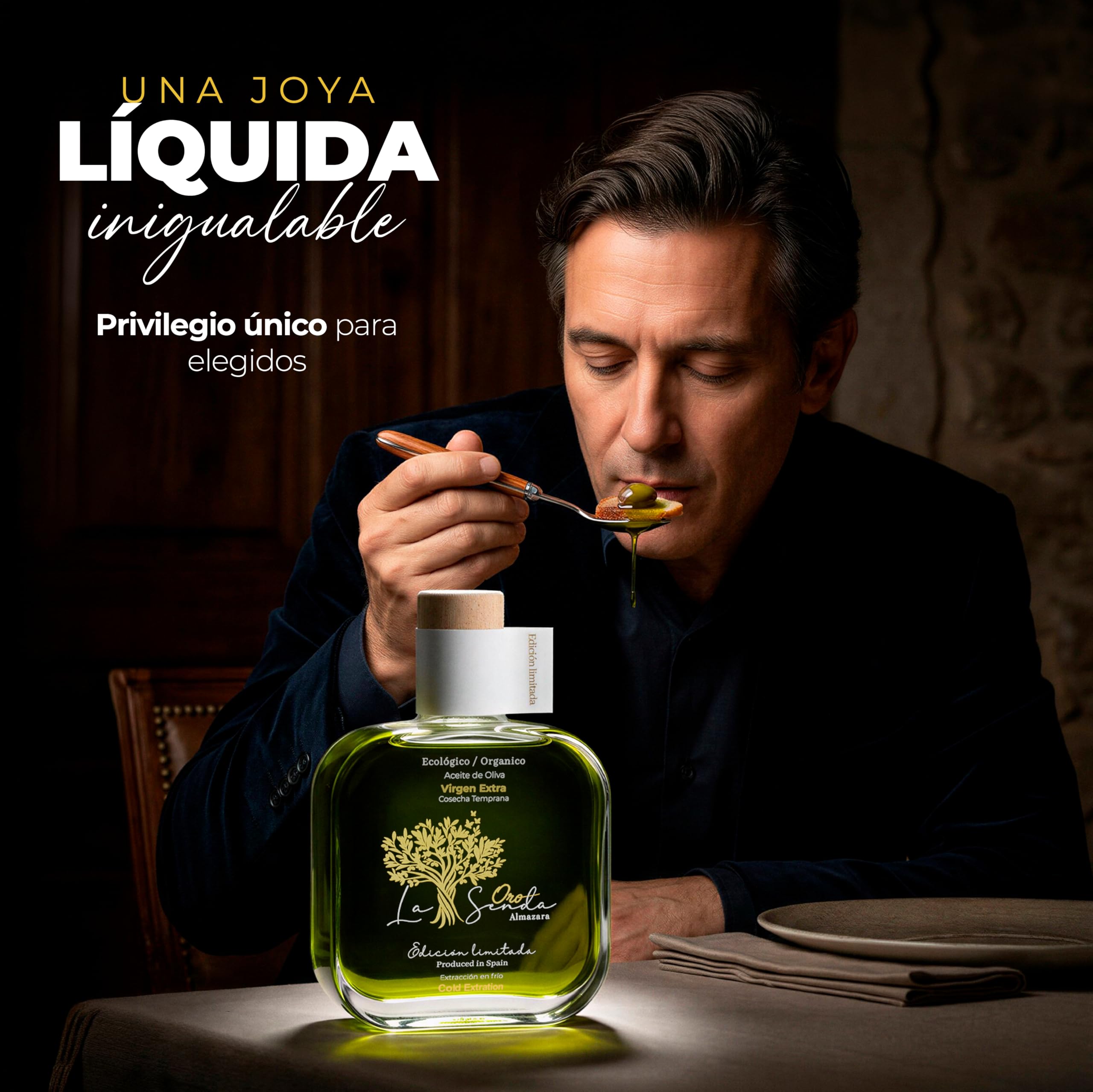 Almazara la Senda - Aceite de Oliva Virgen Extra Edición Limitada | AOVE Gourmet Monovarietal Picual | Aceite de Oliva Premium y Primera Extracción en Frío | Top 6 AOVE Más Saludable del Mundo | 500ml