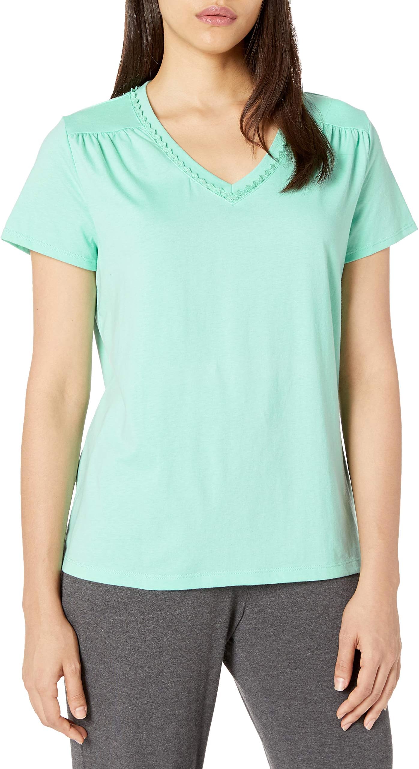 Karen Neuburger Women's Pajama Lounge Top Short Sleeve T-Shirt Pj