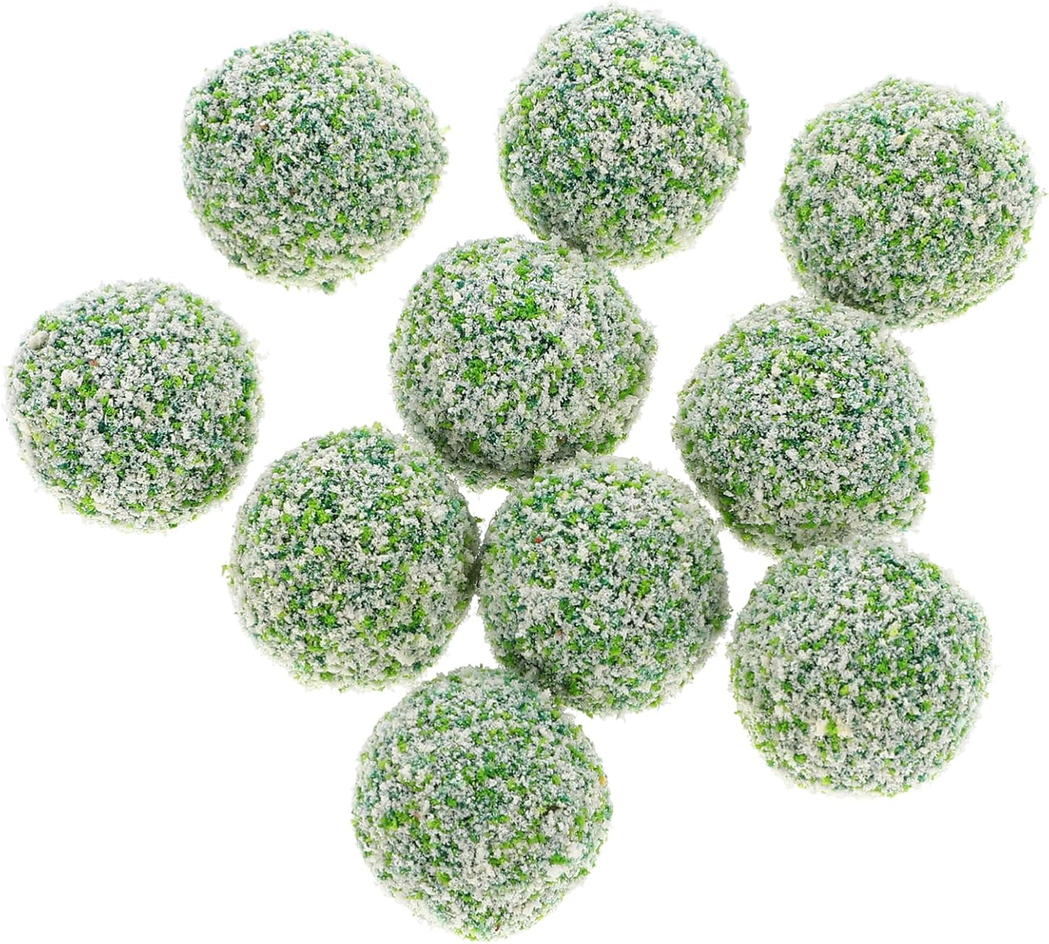 KICHOUSE 10pcs Greenery Fake Bushes Micro Landscape Shrubs Artificial Plants Outdoors Miniature Cluster Ball Garden Decor