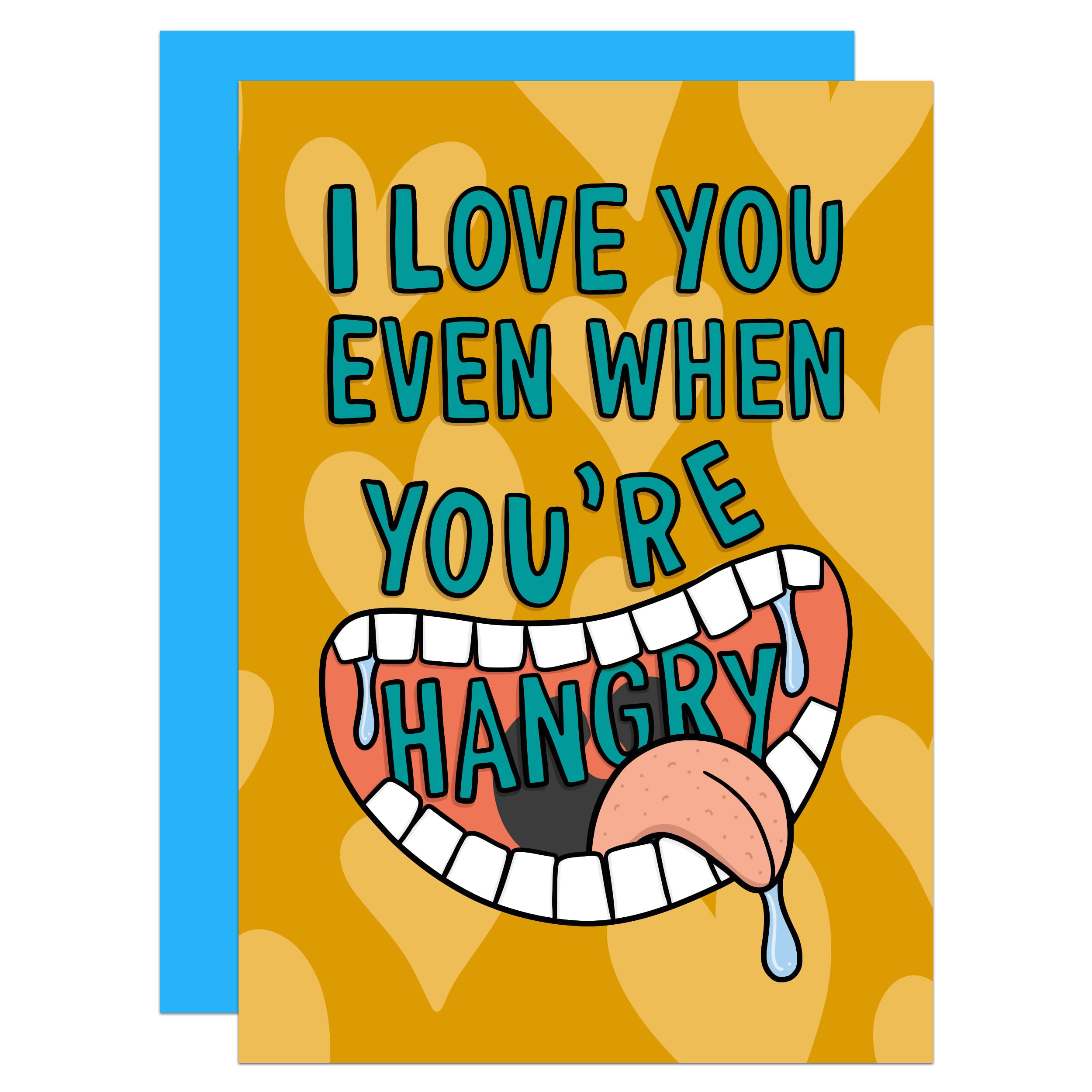 Hangry Love Card, Funny, Valentines Day, Anniversary, Food Lover, For Girlfriend, For Wife, Hungry