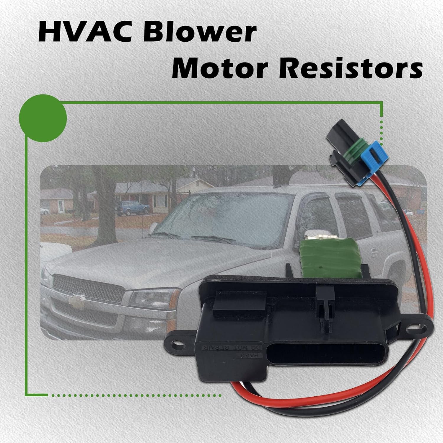 Front Manual AC Control HVAC Blower Motor Resistor Compatible with Chevrolet Express 1500 2500 3500 4500 Kodiak - Compatible with Gmc Savana 1500 2500 3500 4500 Topkick Replace RU51 89018537 89018770