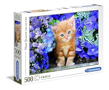 Amazon.com: Clementoni Gattino Rosso Ginger Cat in Flowers