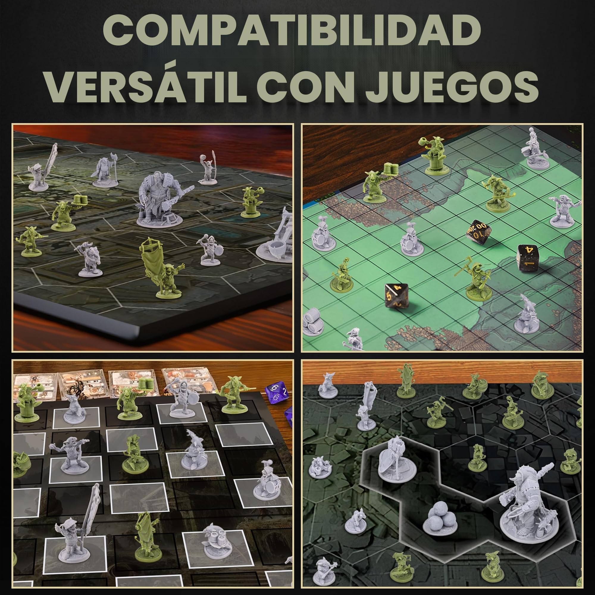 Conjunto de Goblins de Fantasía de Path Gaming – 46 figuras sin pintar de 28 mm para miniaturas de D&D para Dragones y Mazmorras, miniaturas de RPG, figuras masivas de monstruos de D&D de mesa para
