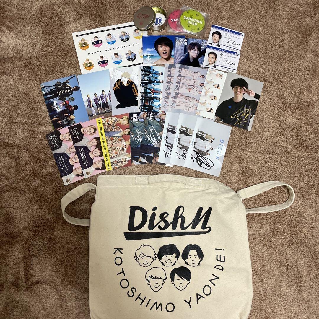 DISH// グッズ まとめ売り シャツ トートバッグ CD DVD 会報誌 Amazon.co.jp: DISH グッズ FC ポスカ ポストカード ステッカー トート