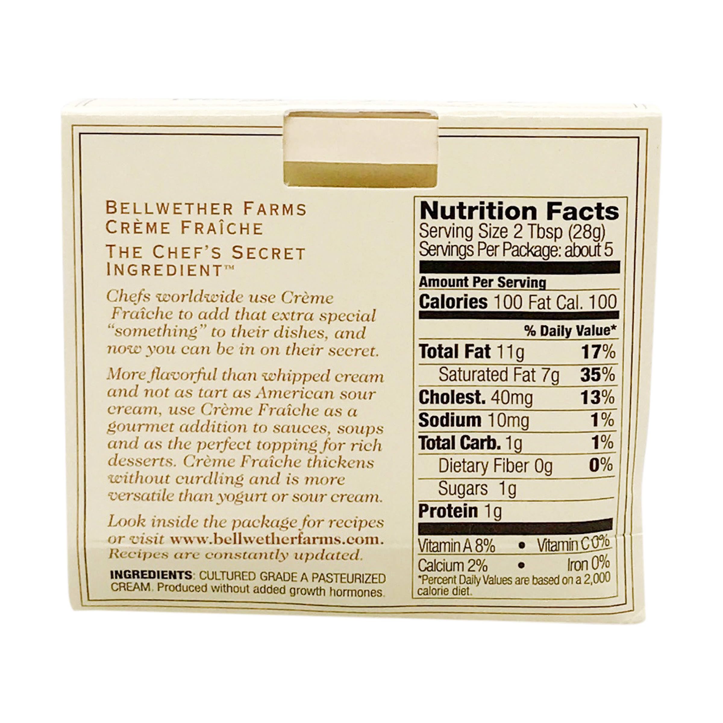 Bellwether Farms Creme Fraiche French Cultured Cream 5 Oz — view 2
