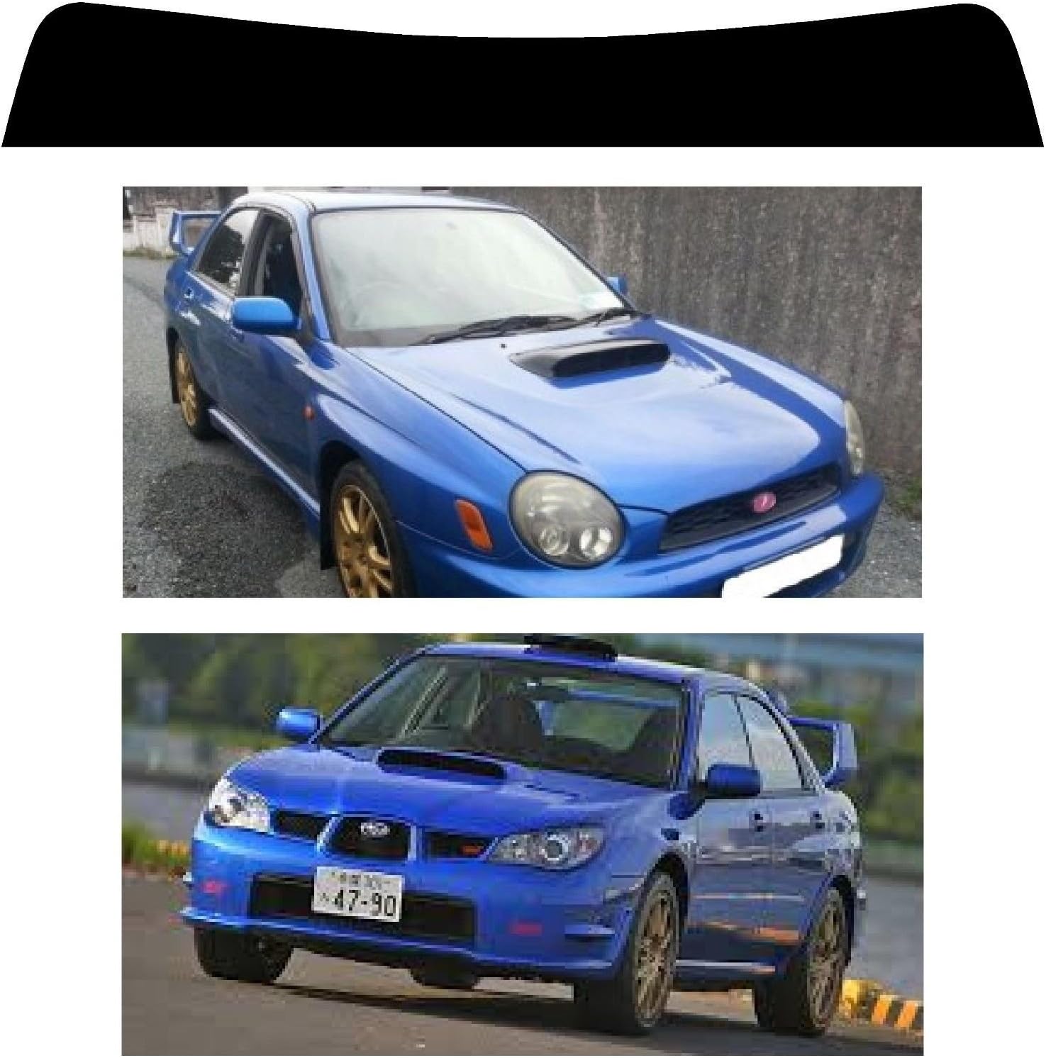 DogburtinosSunstrip for a Subaru Impreza Gen 2 2000-2007 pre-cut, no trimming required!!!