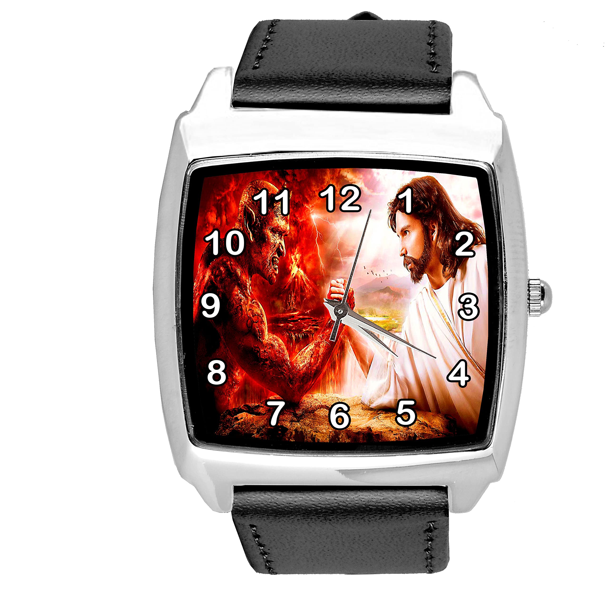 Orologio cassa nera cronografo cinturino nato