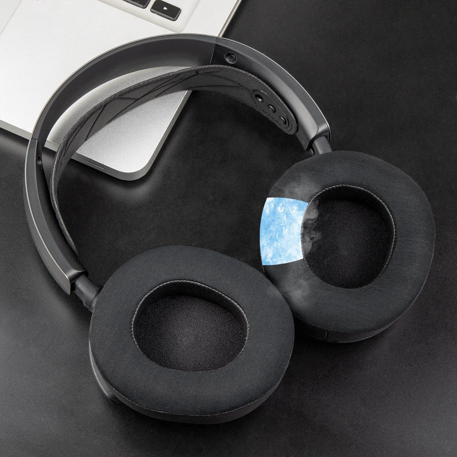 SOULWIT Wymienne nauszniki z chłodzącym żelem do Steelseries Arctis Nova Pro Wireless/Arctis Nova Elite słuchawek, nauszniki z pianką izolującą hałas o dużej gęstości, zwiększona grubość
