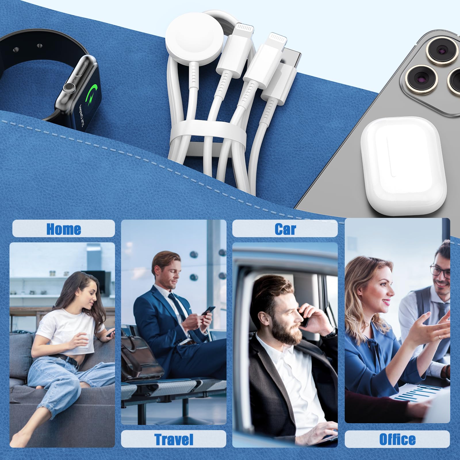 Amazon.com: 3in1 USB C Magnetic Watch Charger Cable, Magnetic