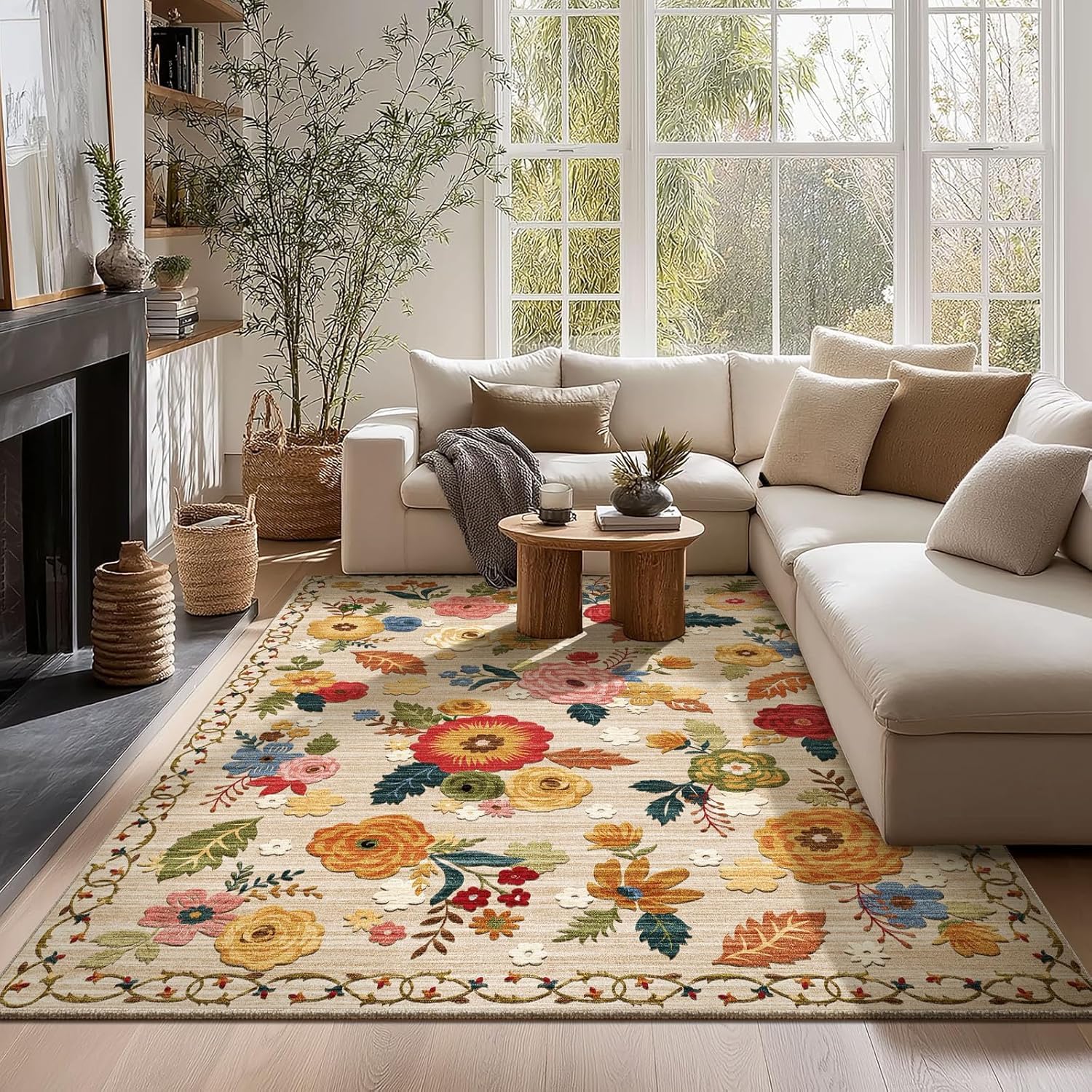 Moquette chambre et grand tapis de salon 200x300 cm multicolore beige moderne