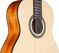 Vista 4 de Cordoba C1M 1/2 Guitarra acústica de cuerpo pequeño con cuerdas de nailon, Serie Protégé, Oro