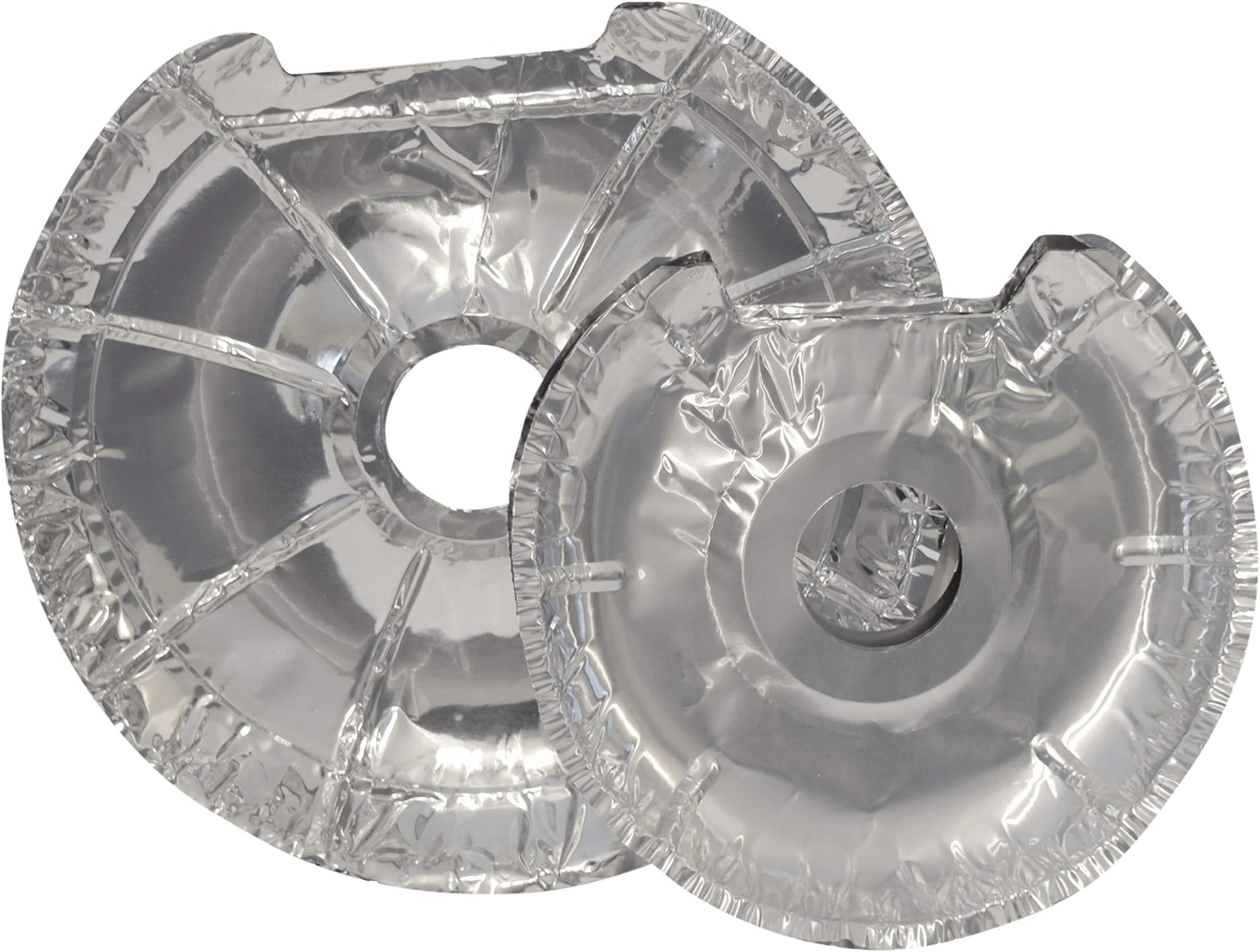 Range Kleen Round Foil Burner Cover Liners - Pack of 8 (4 Small & 4 Large)