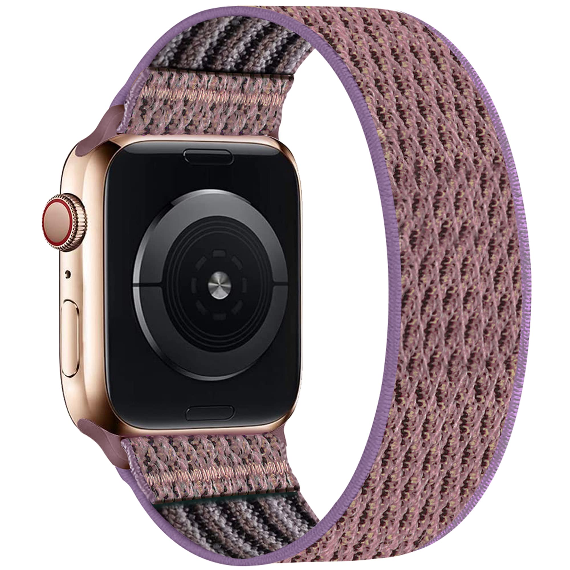 ENJINER Stretchy Nylon Solo Loop Bands Compatible with Apple Watch 38mm 40mm 41mm 42mm 44mm 45mm iWatch Series 7 6 SE 5 4 3 2 1 Strap, Sport Elastic Braided No Buckles Clasps Women Men Wristband