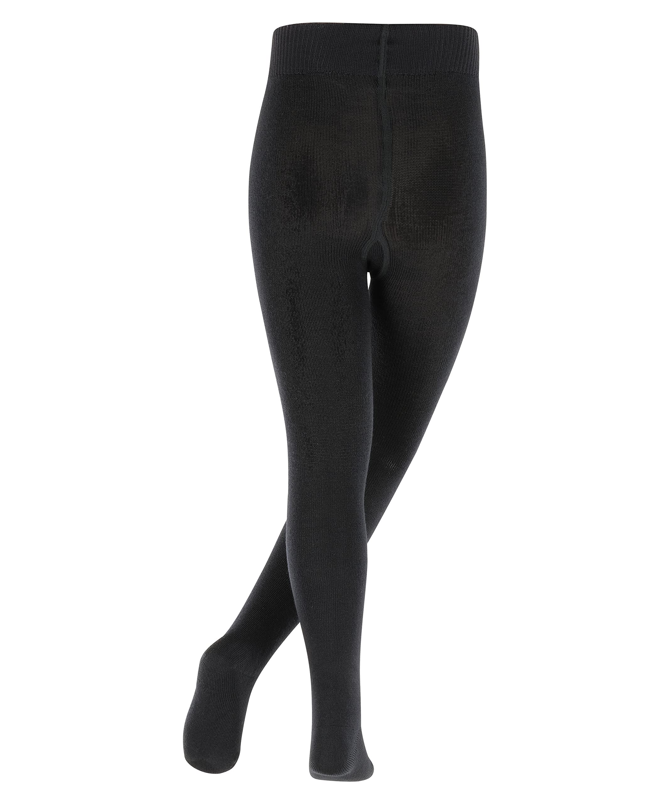 FALKE Uniseks - dzieci Rajstopy Comfort Wool K TI Wełna Merynosa grube jednokolorowe 1 Para, Czarny (Black 3000), 110-116