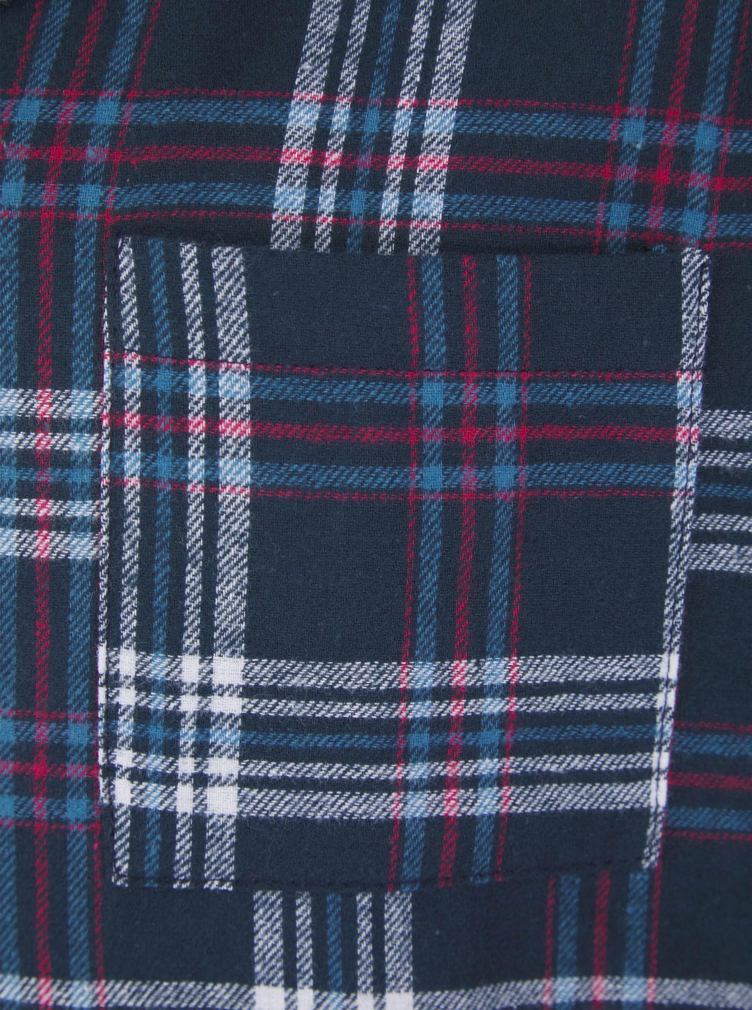 Walker Reid Chemise de nuit boutonnée à manches longues en coton pour homme Bleu marine