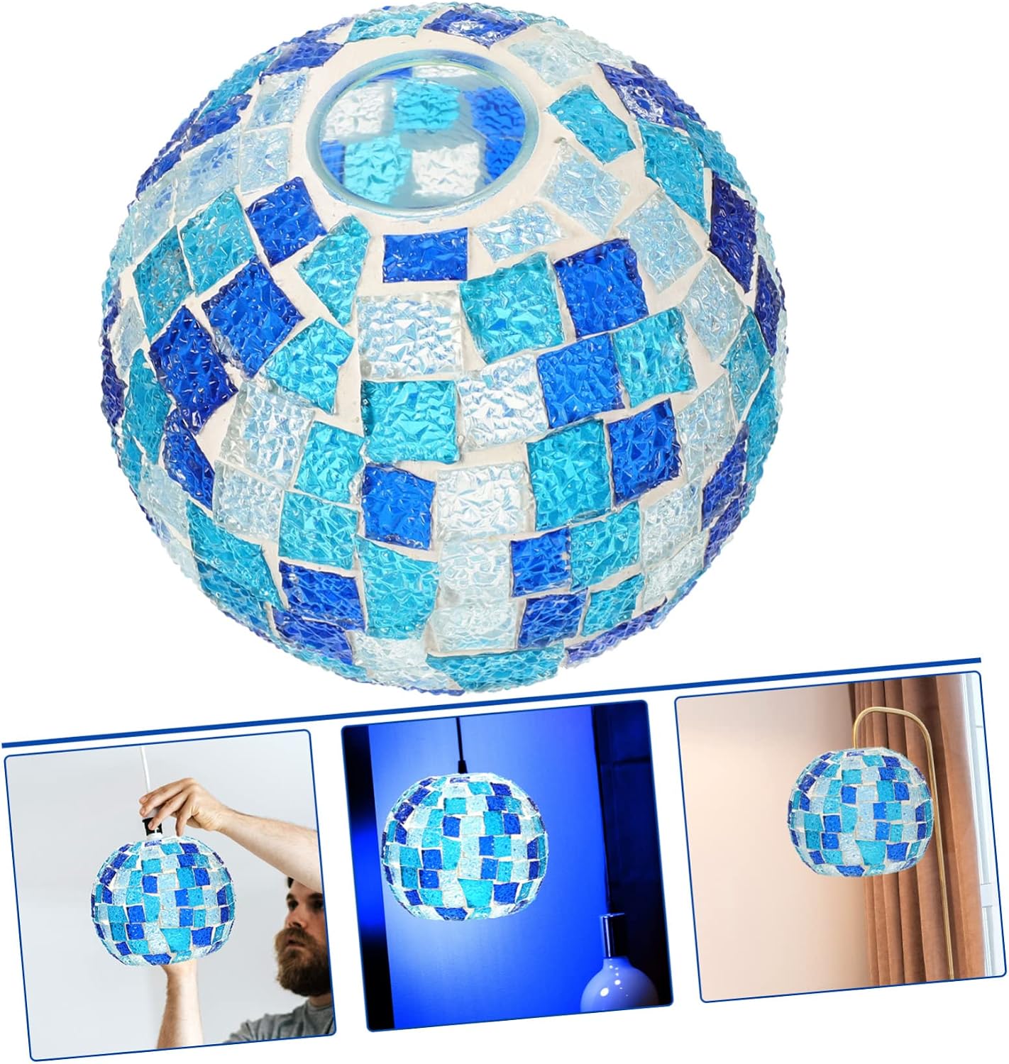 Small Vintage Stained Glass Lampshade Indoor Light Cover for Ceiling and Table Lamps Chic Decorative Light Fixture for Bedroom and Living Spaces