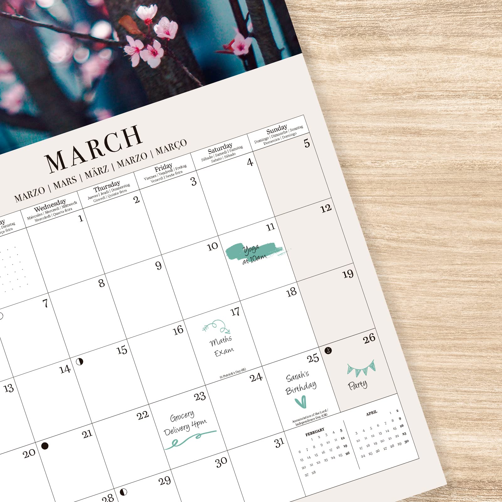 Grupo Erik Flowers Wall Calendar 2023 12' X 12' FSC, 30 x 30 cm - Image 4