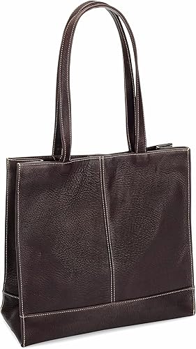 Le Donne Leather Everly Tote - Bolsa de cuero de vaca colombiana de grano completo, 12.5 x 12.5 x 5 pulgadas