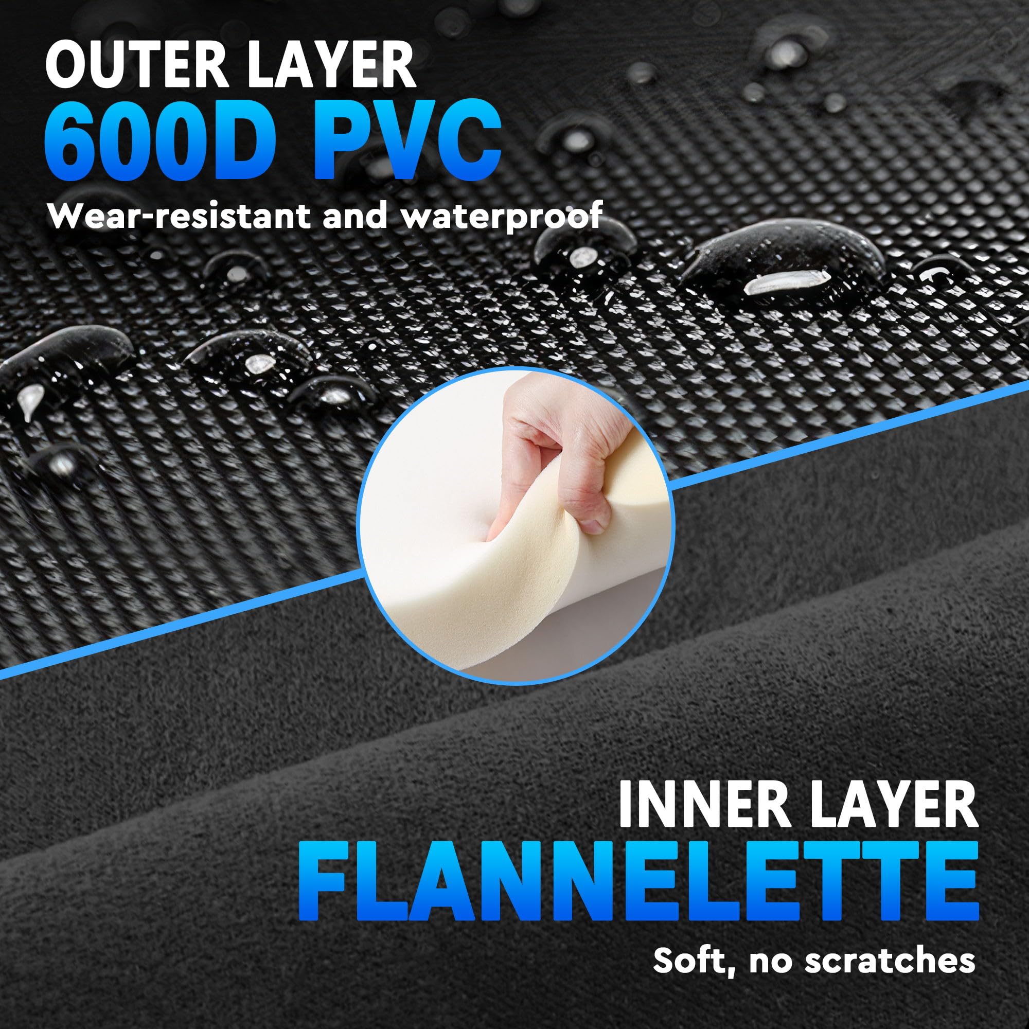 MICTUNING Tailgate Bike Pad for Mountain Bike, Secure 2 Bikes on Truck, ScratchResistant Tailgate Pad with Reflective Strips and Tool Pocket, for Outdoor Bicycle Transportation