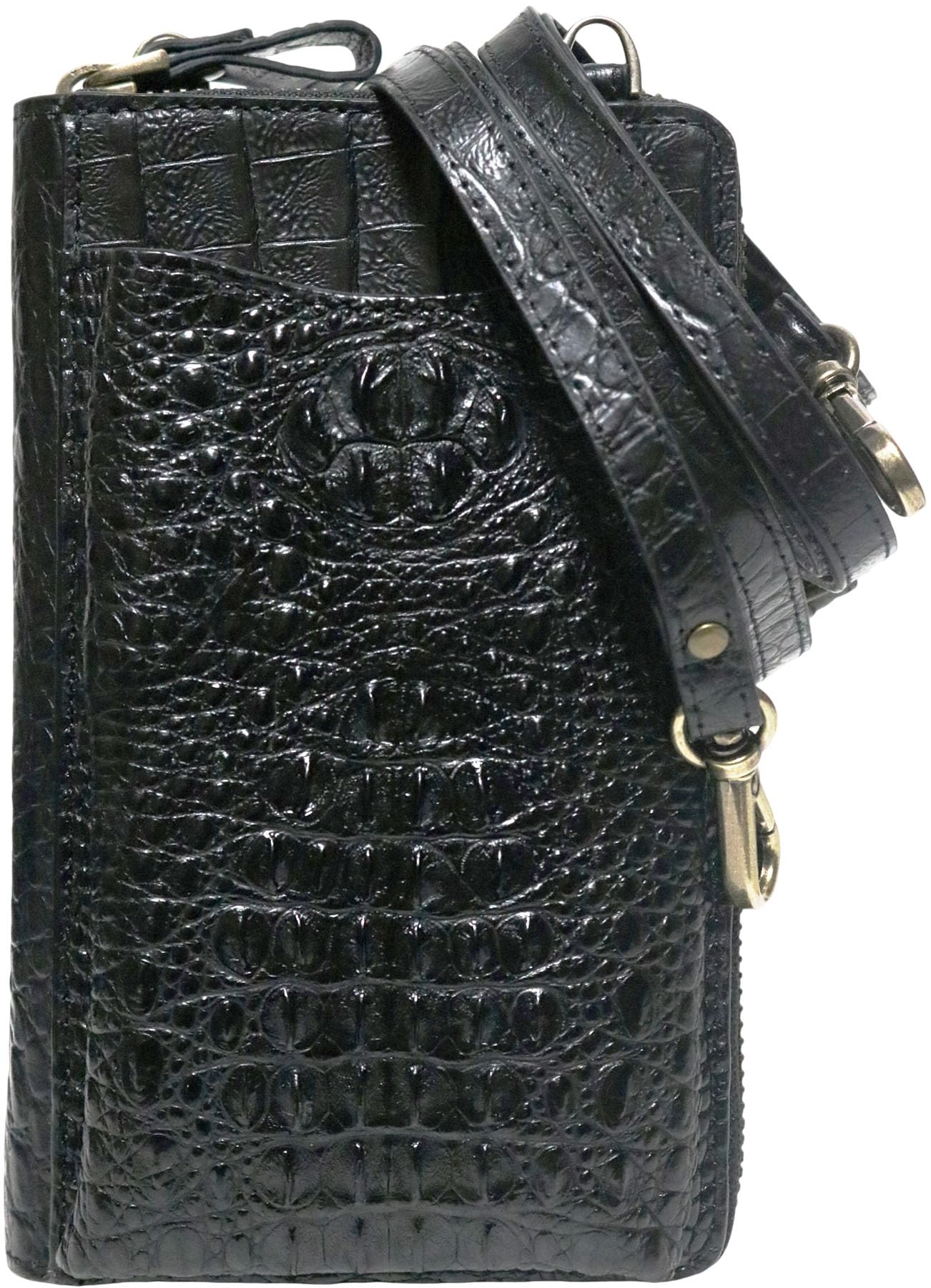良品✨クロコダイル スマホショルダー ウォレット ショルダーバッグ ブラック Amazon | [FashionBerry] グリーン クロコダイル スマホポーチ