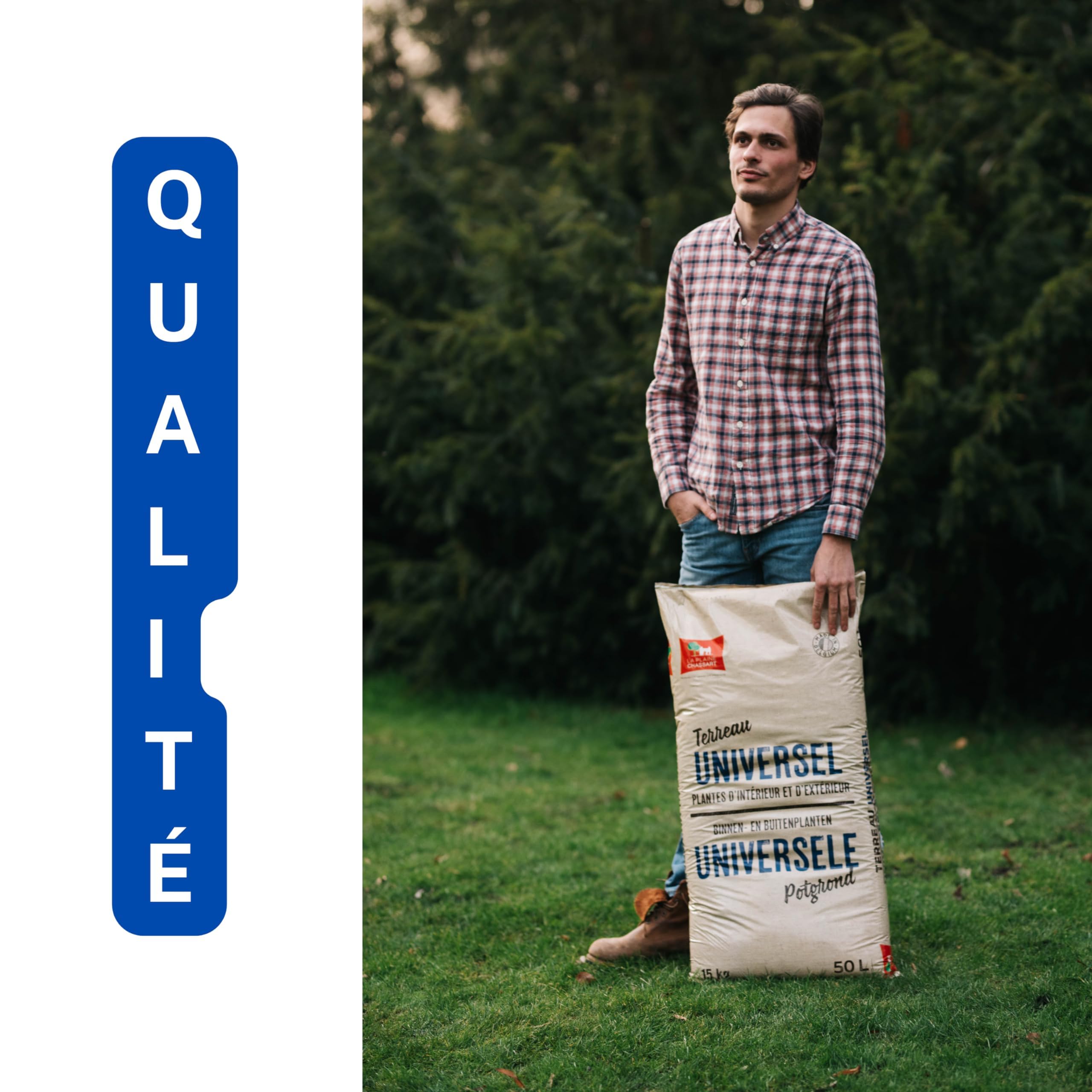 La Plain Chassart Universal-Pflanzerde - Für alle Pflanzen-Sorten im Garten & Indoor - Nährstoffreiche Formel mit Torf - Erde für Zimmerpflanzen, Balkonpflanzen & Outdoor-Pflanzen - 50 Liter