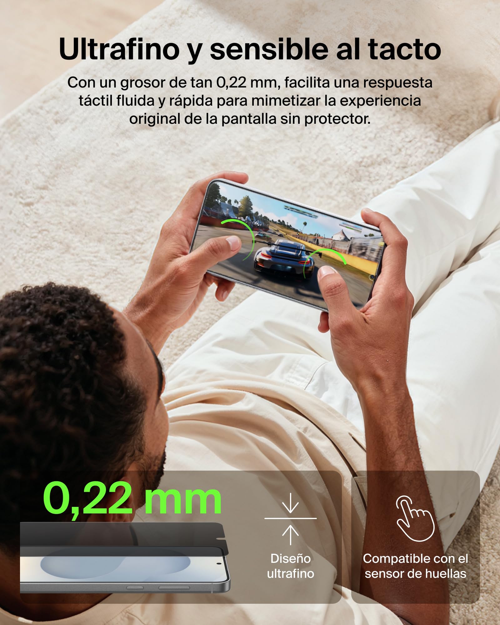 Belkin ScreenForce Titan SmartShield Privacy Protector Pantalla Samsung Galaxy S26, Filtro de Privacidad, Antiarañazos, Antimpactos y Antihuellas, Bandeja de Alineación Fácil Instalación sin Burbujas