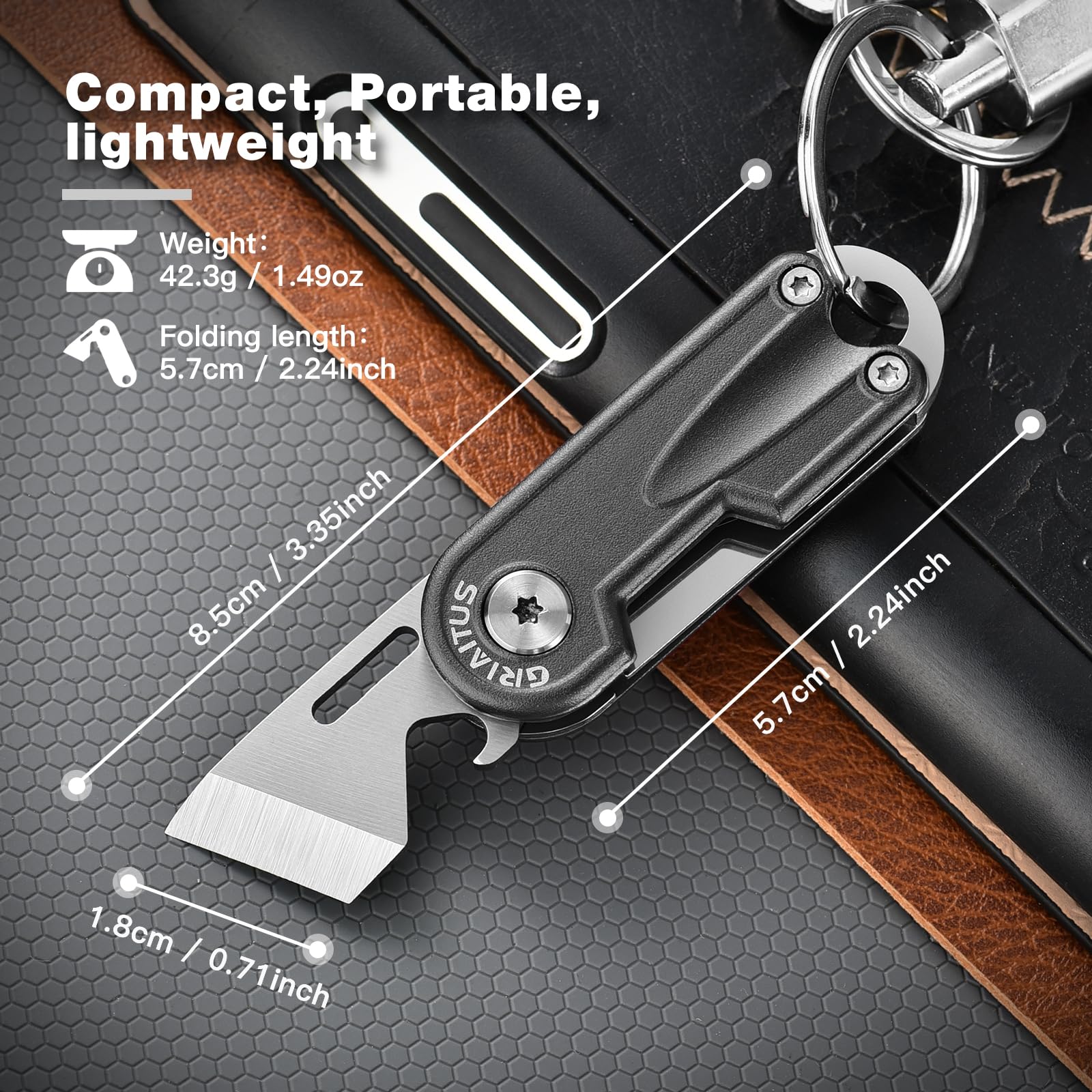 Regalo Uomo 2in1 Coltello Multiuso con Apribottiglie, Portachiavi, Campeggio Accessori Utili, Regali di Natale, Regalo Uomo Compleanno, Regalo Anniversario per Lui