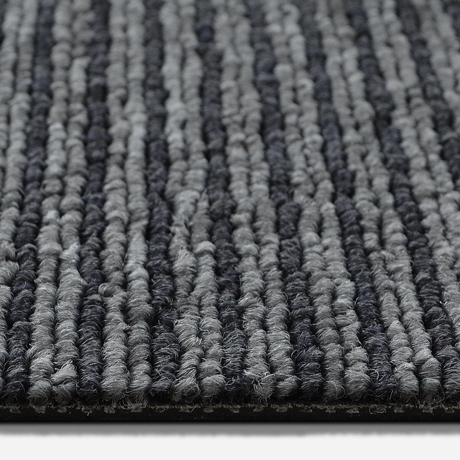 Floordirekt Bohemia - Piastrelle per Moquette autoportante per Ufficio e Commerciale, 50 x 50 cm, Resistente, Moquette, con Retro in Vinile Antiscivolo, Grigio