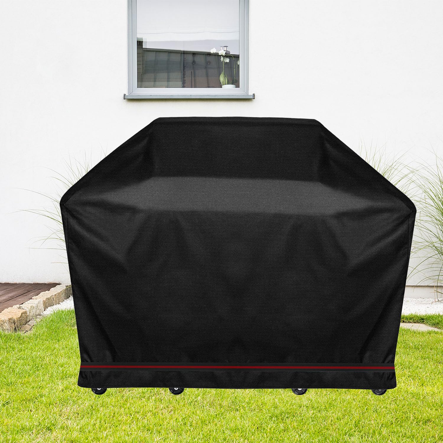 Telo di copertura per barbecue a gas Monroe Pro 3 SIK Turbo, Monroe Pro 4 SIK Turbo con fornello (dal 2020) accessori, Kansas 2/3/4 bruciatore, Boston 4 IK con fornello, 600D barbecue a gas