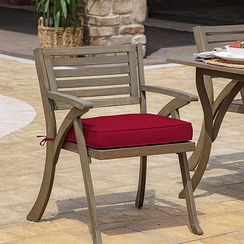 Miniatura 2 de Arden Selections ProFoam Performance - Cojín de asiento para exteriores, 19 x 20 pulgadas, color gris claro