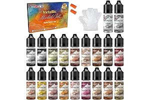 Entice Your Creations with Prismatic Alcohol Ink: Dive into a Rainbow of 20 Metallic Shades